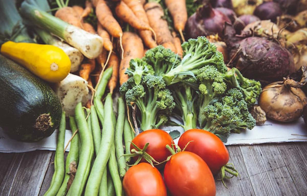 Freshly picked seasonal produce.