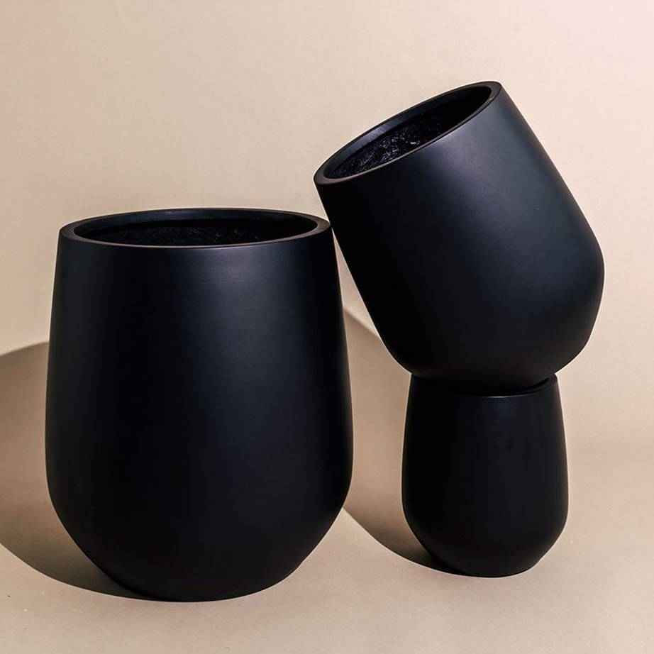 small black ceramic flower pots Lucy Garden Pot – The Balcony Garden US